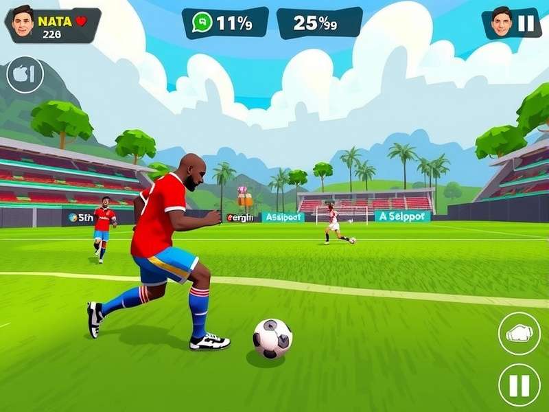 Goa Striker Legend gameplay screenshot showing football action